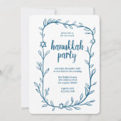 Delicate Botanical Chanoeka Party Ster van David Kaart (Voorkant)