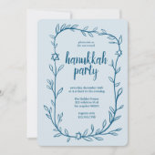 Delicate Botanical Chanoeka Party Ster van David Kaart (Voorkant)