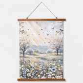 Delicate Botanical Wall Art Print Hangend Wandkleed (Voorkant)