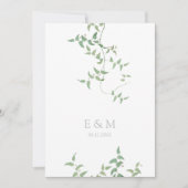 Delicate Botanical Wedding Greenery Save The Date (Voorkant)