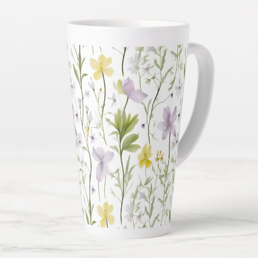 Delicate Botanische  Latte Mok (Rechterhoek)