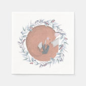 Delicate botanische vos servet (Voorkant)