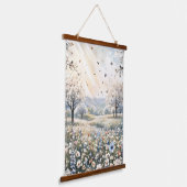 Delicate Botanische Wandkunst Print Hangend Wandkleed (Gebogen)