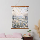 Delicate Botanische Wandkunst Print Hangend Wandkleed (Slaapkamer)