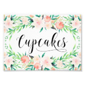 Delicate Bouquet Cupcakes Print Foto Afdruk (Voorkant)