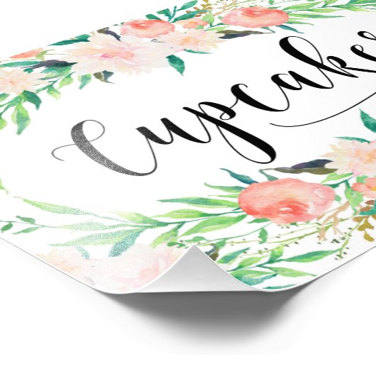 Delicate Bouquet Cupcakes Print Foto Afdruk (Hoek)