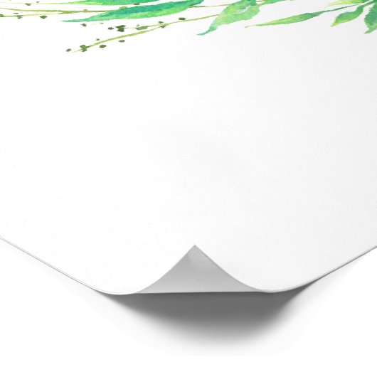 Delicate Bouquet Large Wedding Welcome Sign Poster (Hoek)