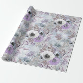 Delicate bouquet of anemones. cadeaupapier (Uitgerold)