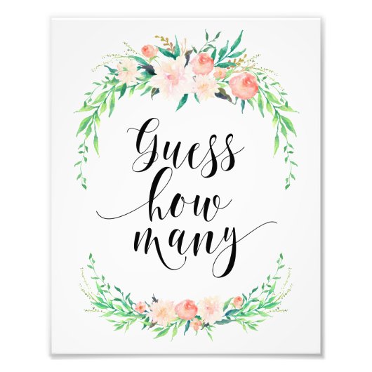 Delicate Bouquet raad eens hoeveel afdrukken Foto Afdruk (Voorkant)