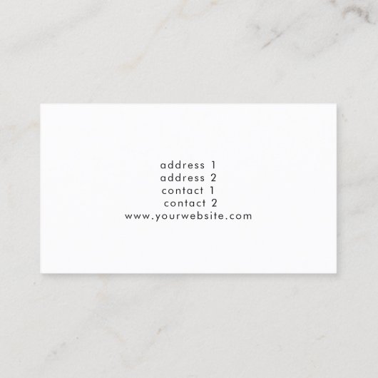 delicate bouquetpianist visitekaartje (Achterkant)