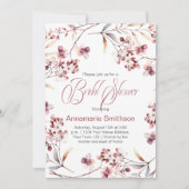 Delicate Bourgogne Buds Krans Vrijgezellenfeest | Kaart (Voorkant)