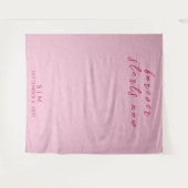 Delicate Bourgondische bruiloft foto achtergrond w Wandkleed (Voorkant (horizontaal))