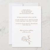 Delicate Brown Foliage Frame Catholic Wedding Kaart (Achterkant)