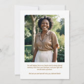 Delicate Brown & Marfil Botanical Floral Funeral Kaart (Achterkant)