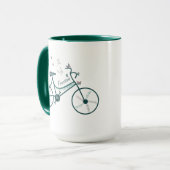 Delicate Butterflies Flowers en Freedom Bike fan Mok (Voorkant links)