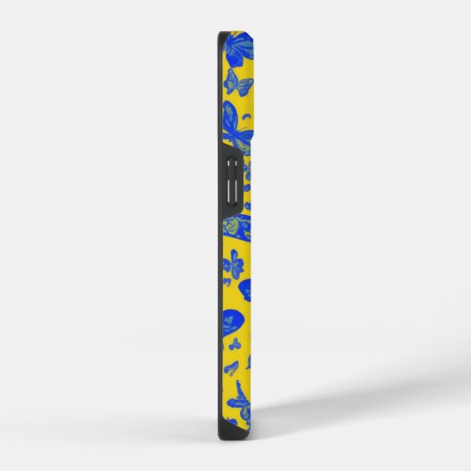 Delicate butterflies gele florale flacon iPhone hoesje (Rechterkant)