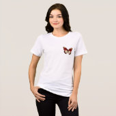 Delicate Butterfly Logo Tee for Women Tri-Blend Shirt (Voorkant volledig)