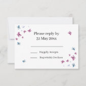 Delicate Butterfly RSVP insert (Voorkant)