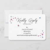 Delicate Butterfly RSVP Kaartje (Voorkant)