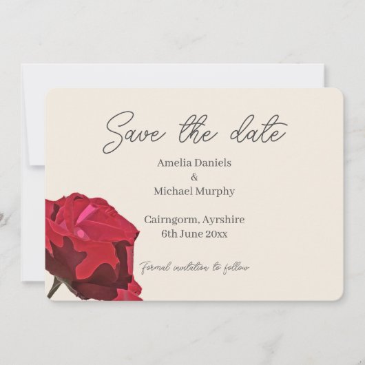 Delicate Butterfly Sla de datum op Save The Date (Voorkant)