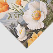 Delicate California Poppy Floral Tissuepapier (Detail)