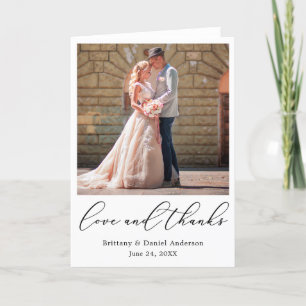 Delicate Calligraphy Liefde en Bedankt Trouwvouw