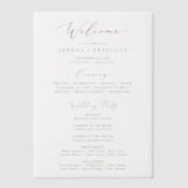 Delicate Calligraphy Luxe Vellum Trouwprogramma Uitnodigingen (Voorkant)