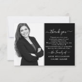 Delicate Calligraphy Script Funeral Hartelijk dank Bedankkaart (Voorkant)