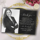 Delicate Calligraphy Script Funeral Hartelijk dank Bedankkaart