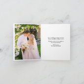 Delicate Calligraphy Wedding 2 foto overlay opmerk Bedankkaart (Binnen)