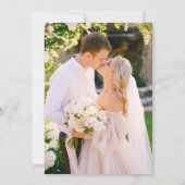 Delicate Calligraphy Wedding Gold Lijst Overlay Bedankkaart (Achterkant)