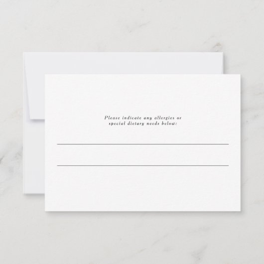 Delicate Calligraphy Wedding RSVP Kaart (Achterkant)