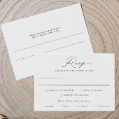 Delicate Calligraphy Wedding RSVP Kaart