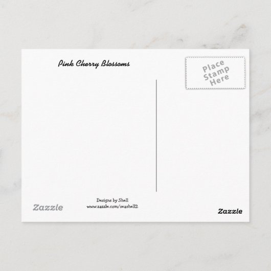 Delicate Cherry Blossom Briefkaart (Achterkant)