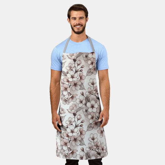 Delicate Cherry Blossom Design Schort (Gedragen)