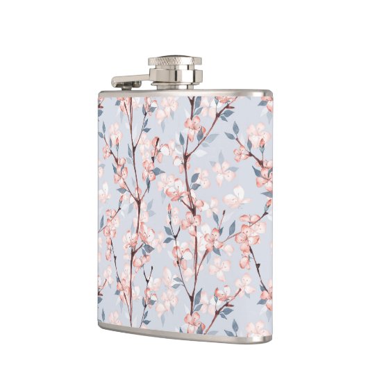 Delicate Cherry Blossom Pattern Heupfles (Links)