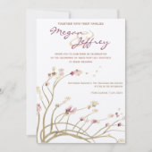 Delicate Cherry Blossom Wedding Invitation Kaart (Voorkant)