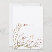 Delicate Cherry Blossom Wedding Invitation Kaart (Achterkant)