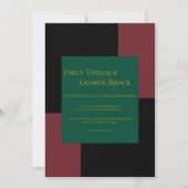 Delicate Chic Retro Kleurrijke formele bruiloft Kaart (Voorkant)