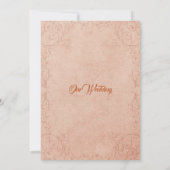 Delicate  chique bruiloft uitnodiging (Achterkant)