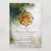 Delicate Christmas Ornament Shaped Like a Rose Kaart (Voorkant)