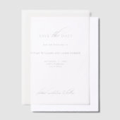 Delicate Classic Wedding Save the Date Kaart Vellum Uitnodigingen (Offset)