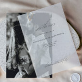 Delicate Classic Wedding Save the Date Kaart Vellum Uitnodigingen