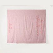 Delicate Coral Wedding Foto Achtergrond Tapestry Wandkleed (Voorkant (horizontaal))