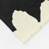 Delicate cosmos flower roombeige zwarte warme dorm fleece deken (Hoek)
