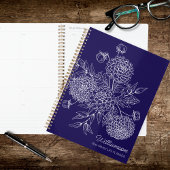 Delicate Country Flower Line Illustration Planner
