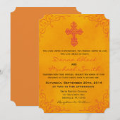 Delicate Cross Religieuze Huwelijksuitnodigingen Kaart (Voorkant / Achterkant)