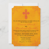 Delicate Cross Religieuze Huwelijksuitnodigingen Kaart (Voorkant)