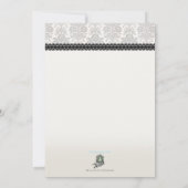 Delicate crystals bow with black lace kaart (Achterkant)