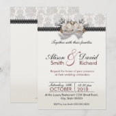 Delicate crystals bow with black lace kaart (Voorkant / Achterkant)